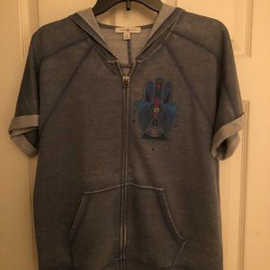 Lucky Brand Hooded Short Sleeve Hamsa Sweatshirt